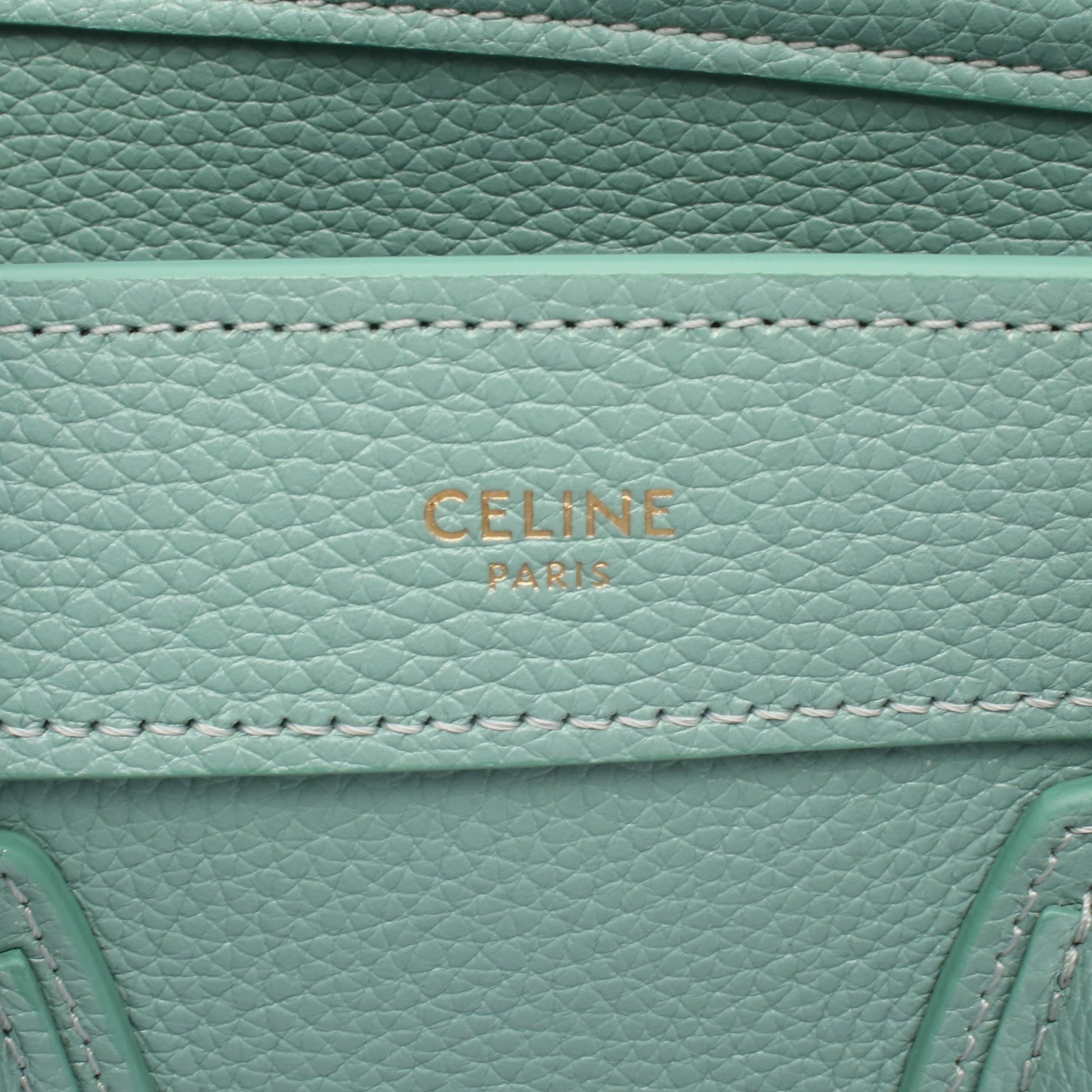 ラゲージ ナノショッパー ハンドバッグ レザー エメラルドグリーン 2WAY セリーヌ バッグ CELINE
