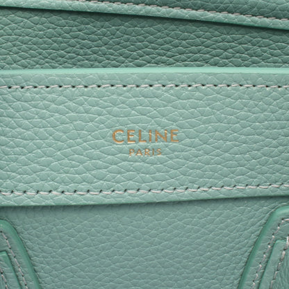 ラゲージ ナノショッパー ハンドバッグ レザー エメラルドグリーン 2WAY セリーヌ バッグ CELINE