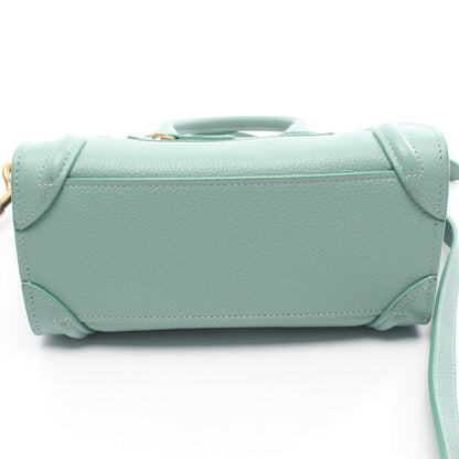 ラゲージ ナノショッパー ハンドバッグ レザー エメラルドグリーン 2WAY セリーヌ バッグ CELINE