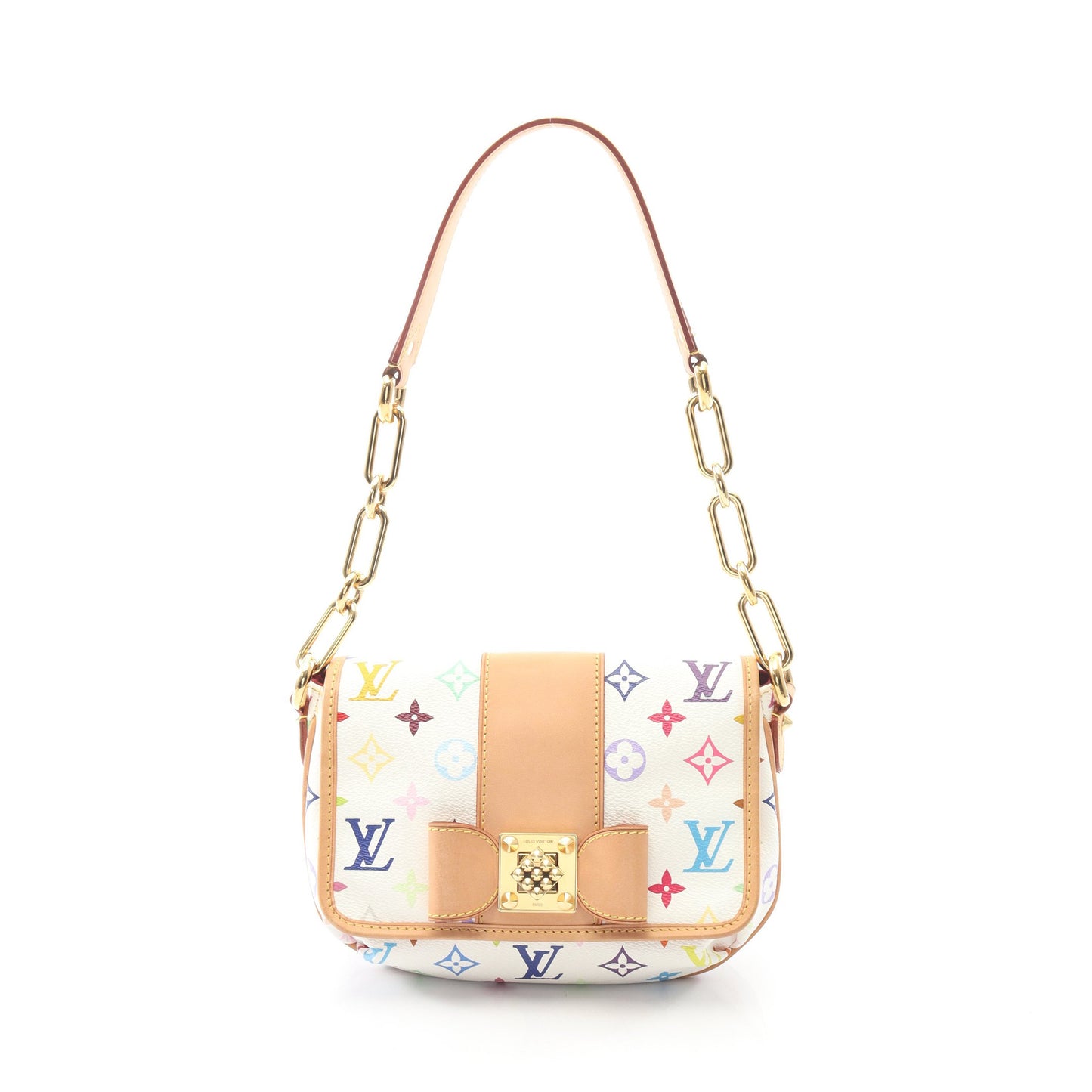 パティ モノグラムマルチカラー ブロン チェーンショルダーバッグ PVC レザー ホワイト ルイヴィトン バッグ LOUIS VUITTON