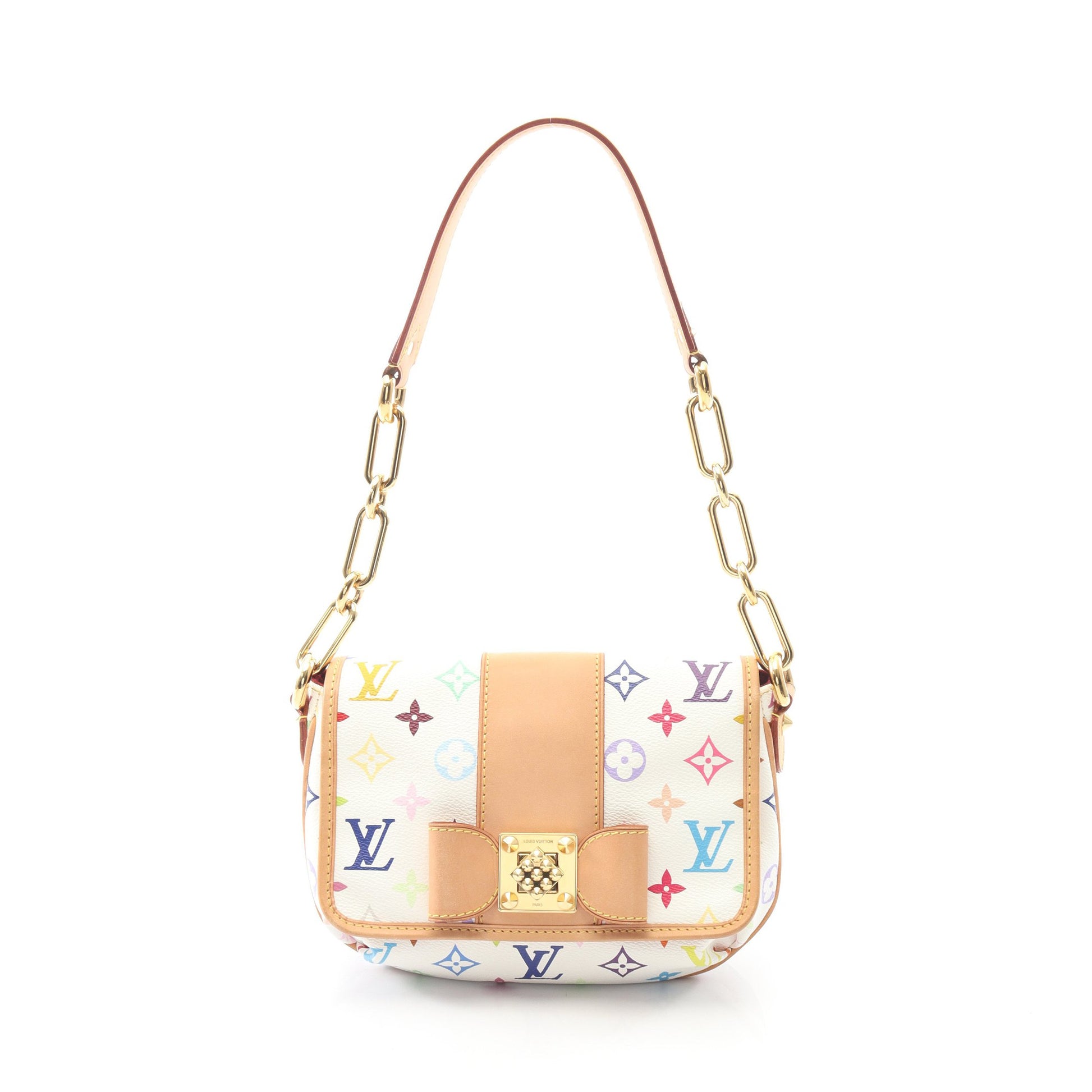 パティ モノグラムマルチカラー ブロン チェーンショルダーバッグ PVC レザー ホワイト ルイヴィトン バッグ LOUIS VUITTON