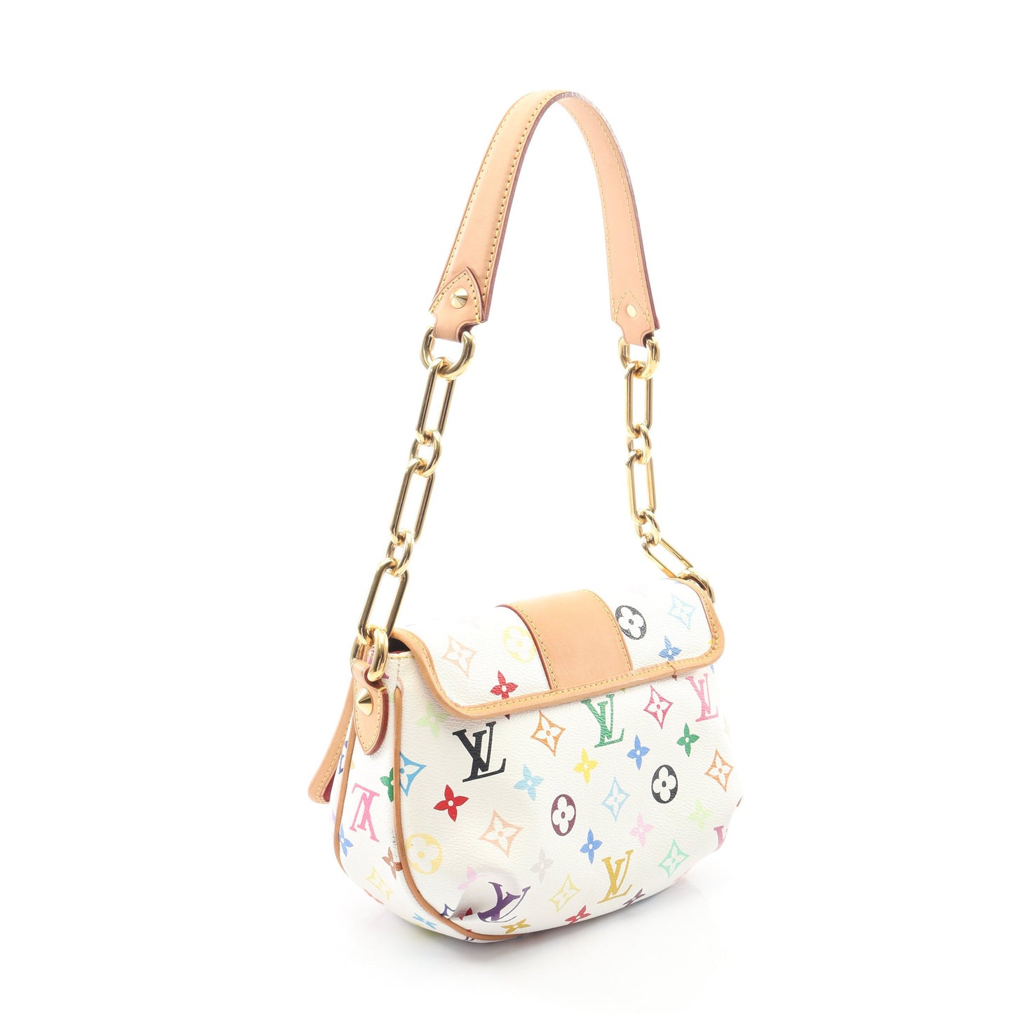 パティ モノグラムマルチカラー ブロン チェーンショルダーバッグ PVC レザー ホワイト ルイヴィトン バッグ LOUIS VUITTON