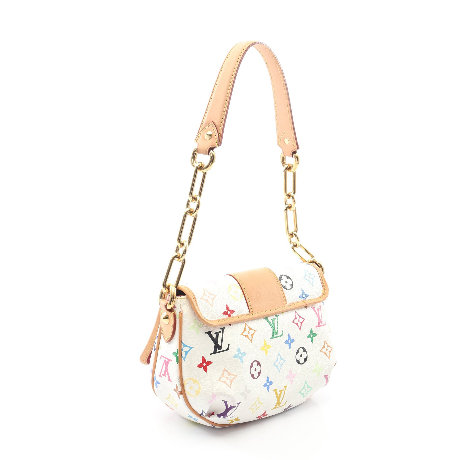 パティ モノグラムマルチカラー ブロン チェーンショルダーバッグ PVC レザー ホワイト ルイヴィトン バッグ LOUIS VUITTON