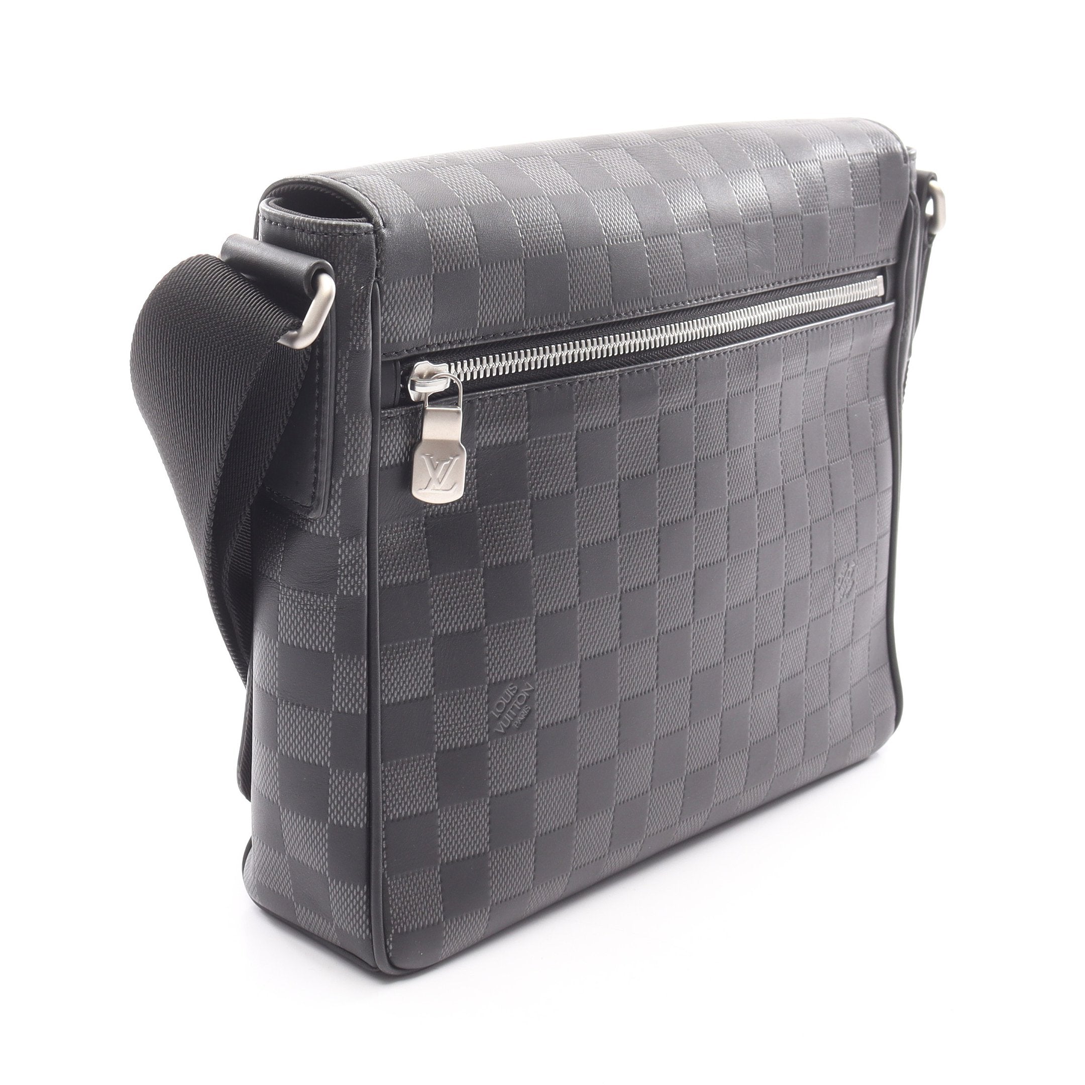 ディストリクトPM ダミエアンフィニ オニキス ショルダーバッグ レザー