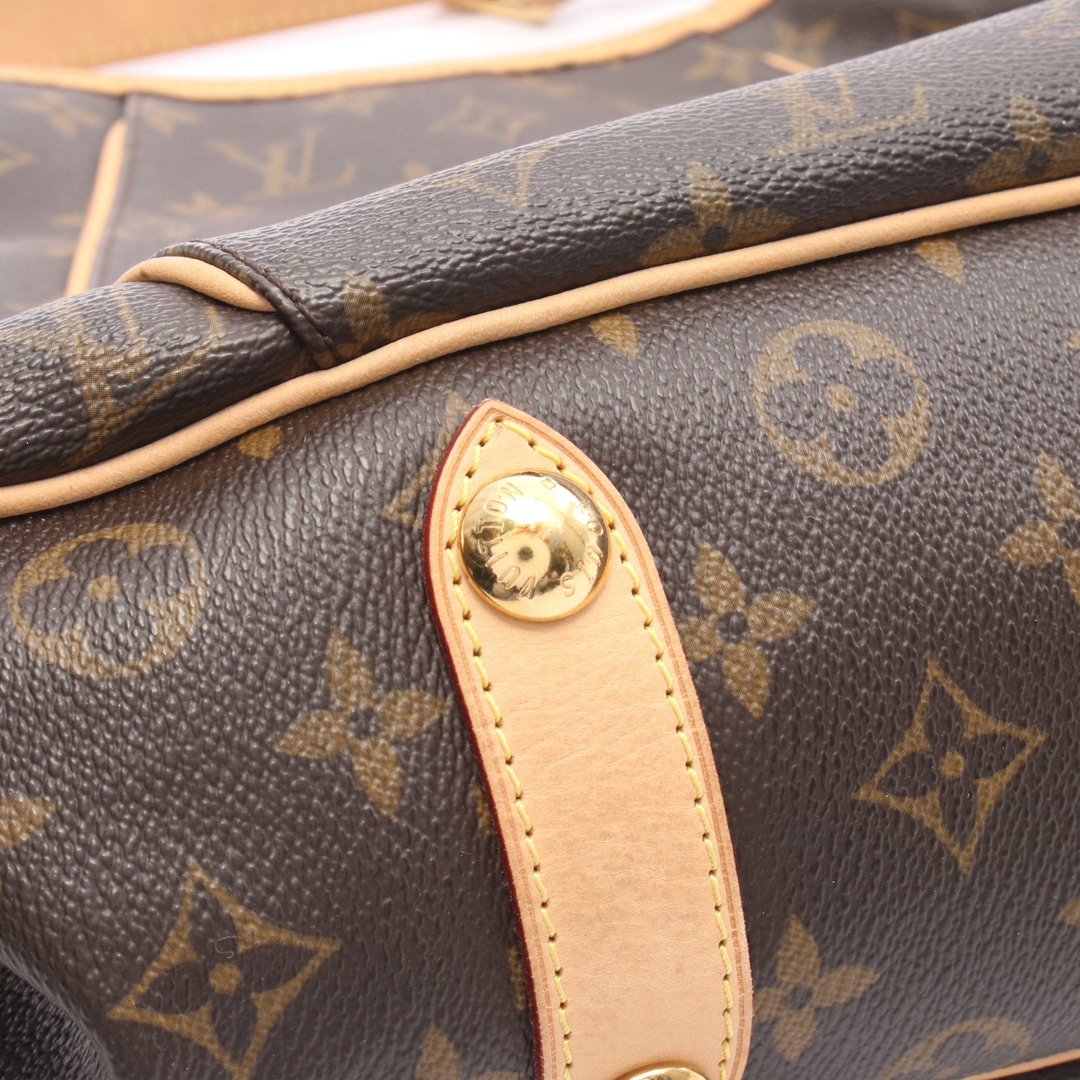 ガリエラPM モノグラム ワンショルダーバッグ PVC レザー ブラウン