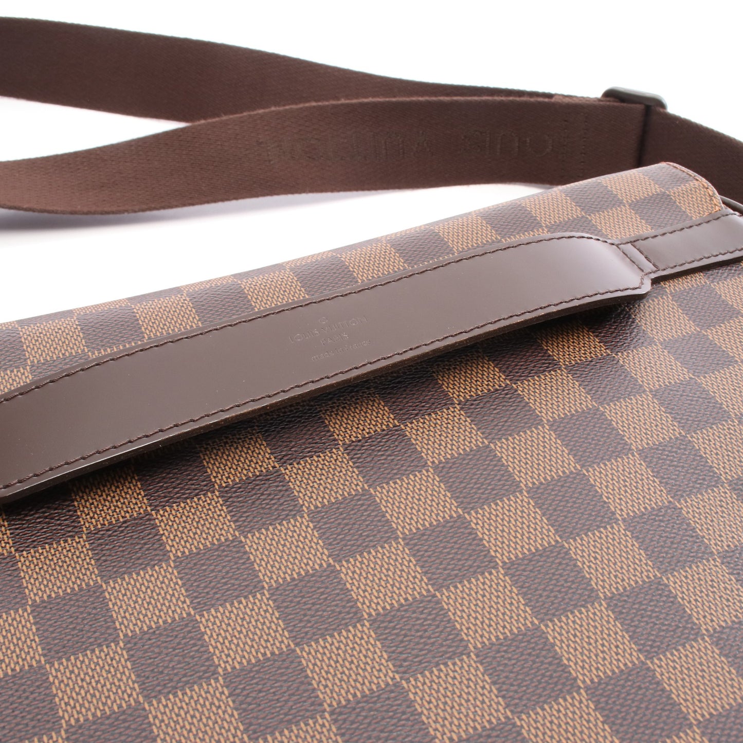 シェルトンMM ダミエエベヌ ショルダーバッグ PVC レザー ブラウン ルイヴィトン バッグ LOUIS VUITTON