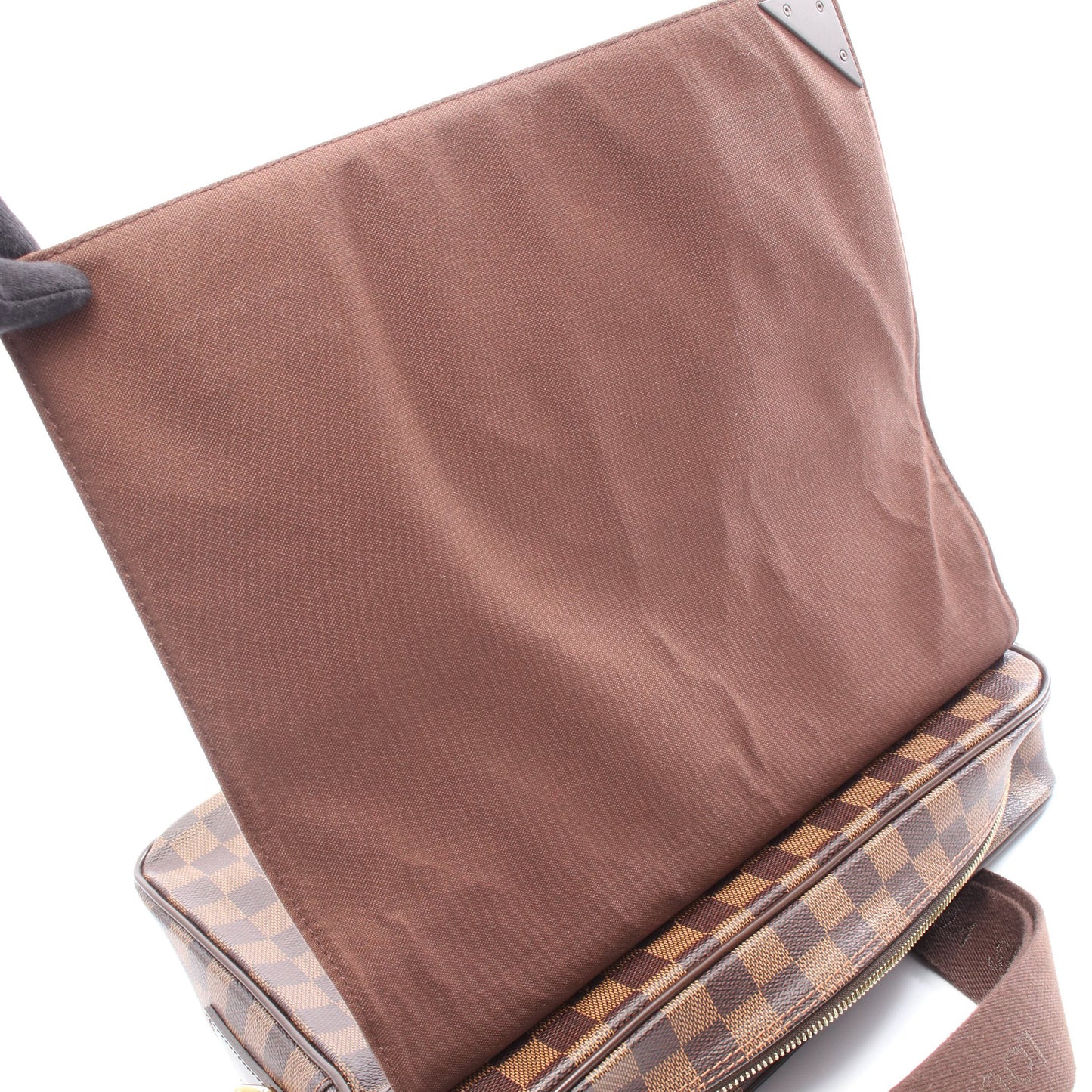 シェルトンMM ダミエエベヌ ショルダーバッグ PVC レザー ブラウン ルイヴィトン バッグ LOUIS VUITTON