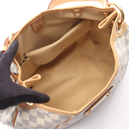 ガリエラPM ダミエアズール ワンショルダーバッグ PVC レザー ホワイト ルイヴィトン バッグ LOUIS VUITTON