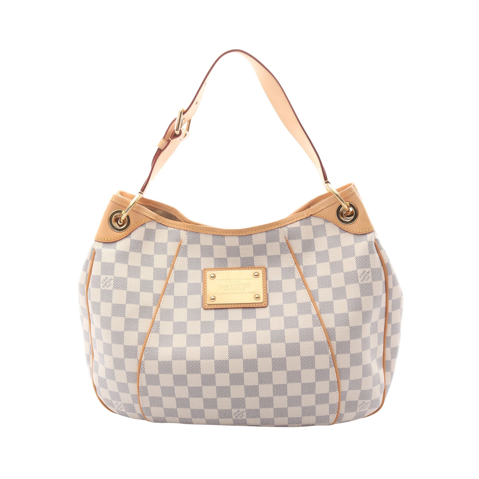 ガリエラPM ダミエアズール ワンショルダーバッグ PVC レザー ホワイト ルイヴィトン バッグ LOUIS VUITTON