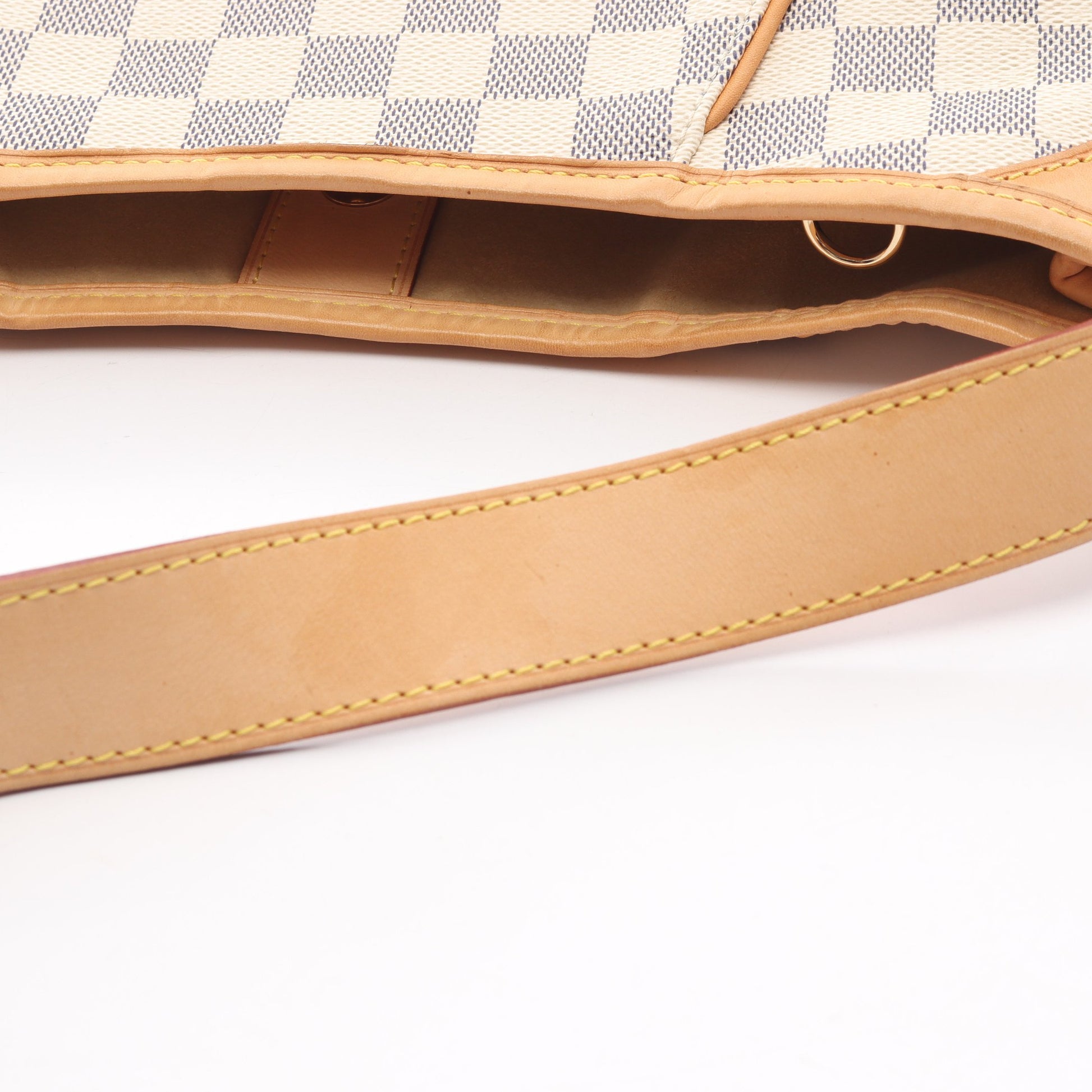 ガリエラPM ダミエアズール ワンショルダーバッグ PVC レザー ホワイト ルイヴィトン バッグ LOUIS VUITTON