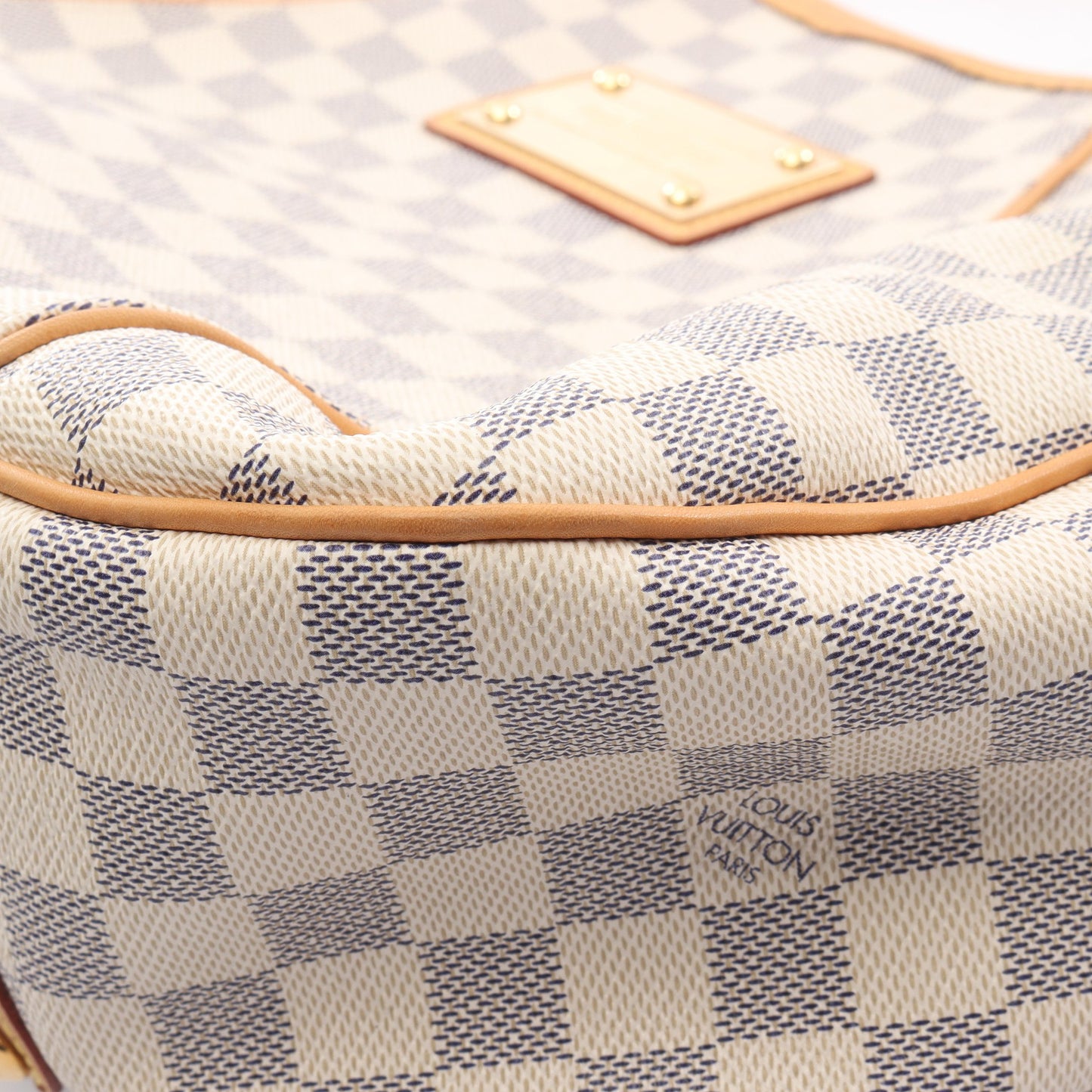 ガリエラPM ダミエアズール ワンショルダーバッグ PVC レザー ホワイト ルイヴィトン バッグ LOUIS VUITTON