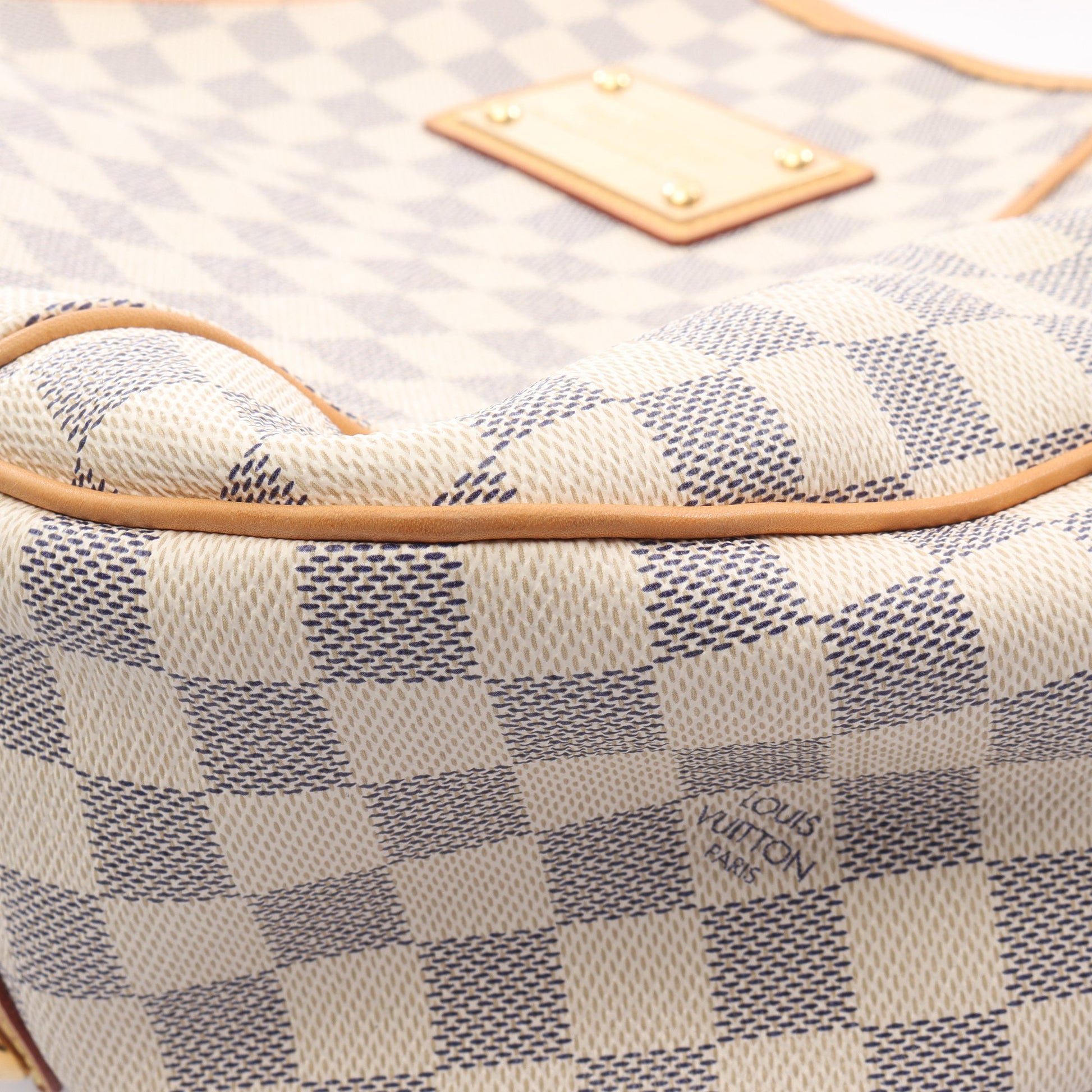 ガリエラPM ダミエアズール ワンショルダーバッグ PVC レザー ホワイト ルイヴィトン バッグ LOUIS VUITTON