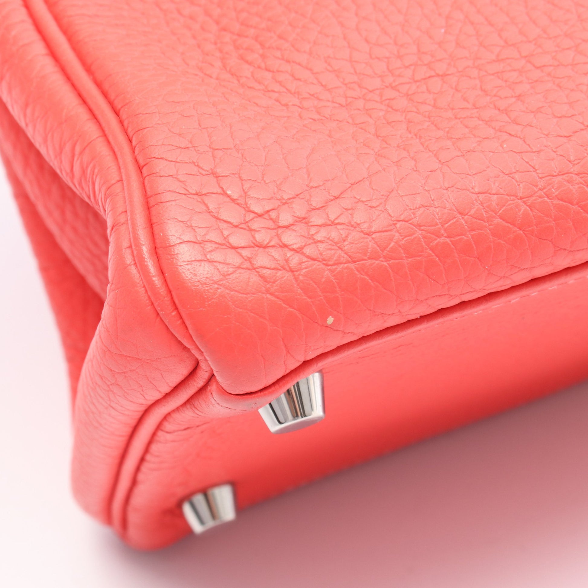 ケリー35 ローズジャイプール ハンドバッグ トリヨンクレマンス ピンクレッド シルバー金具 内縫い 2WAY □R刻印 エルメス バッグ HERMES