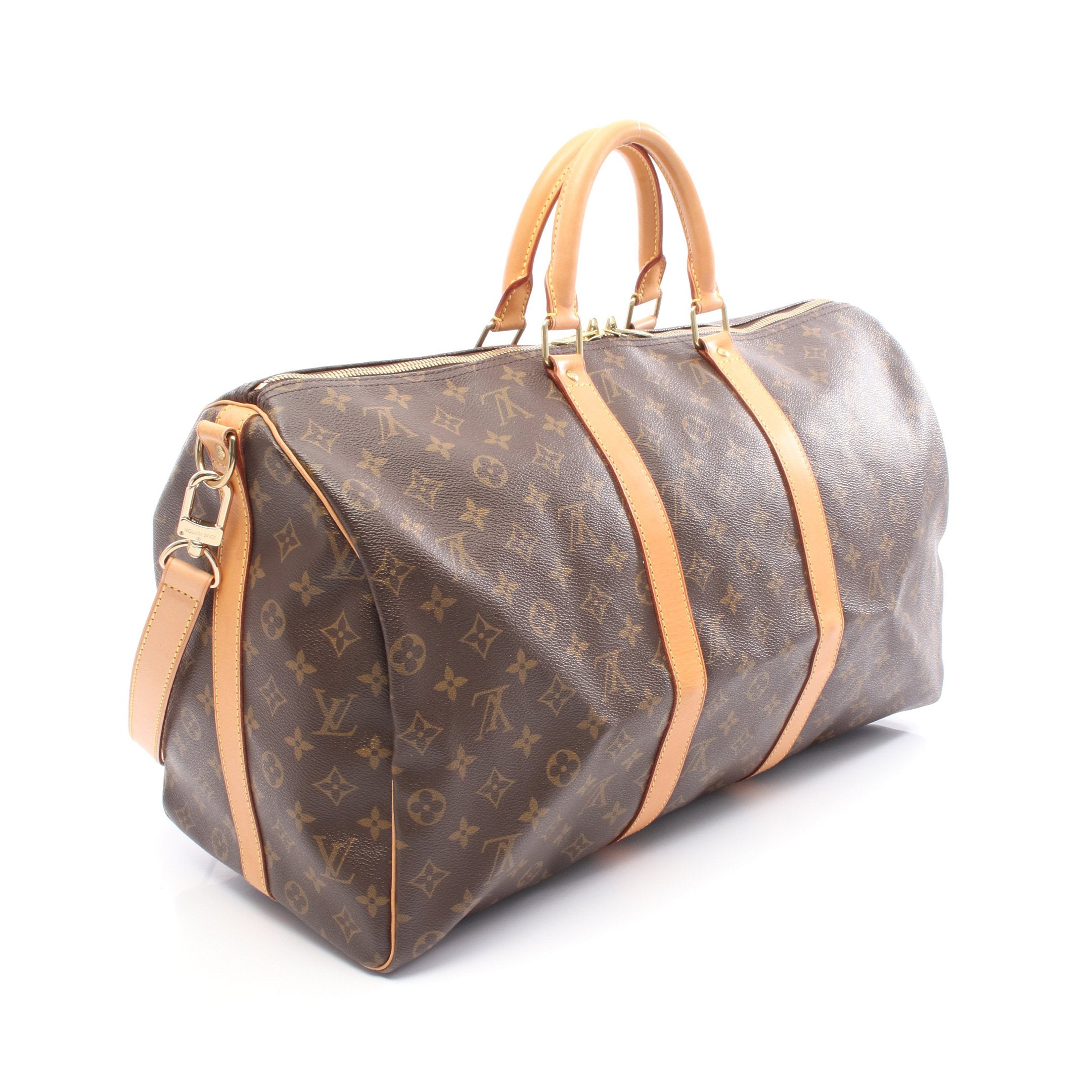 キーポル バンドリエール50 モノグラム ボストンバッグ PVC レザー