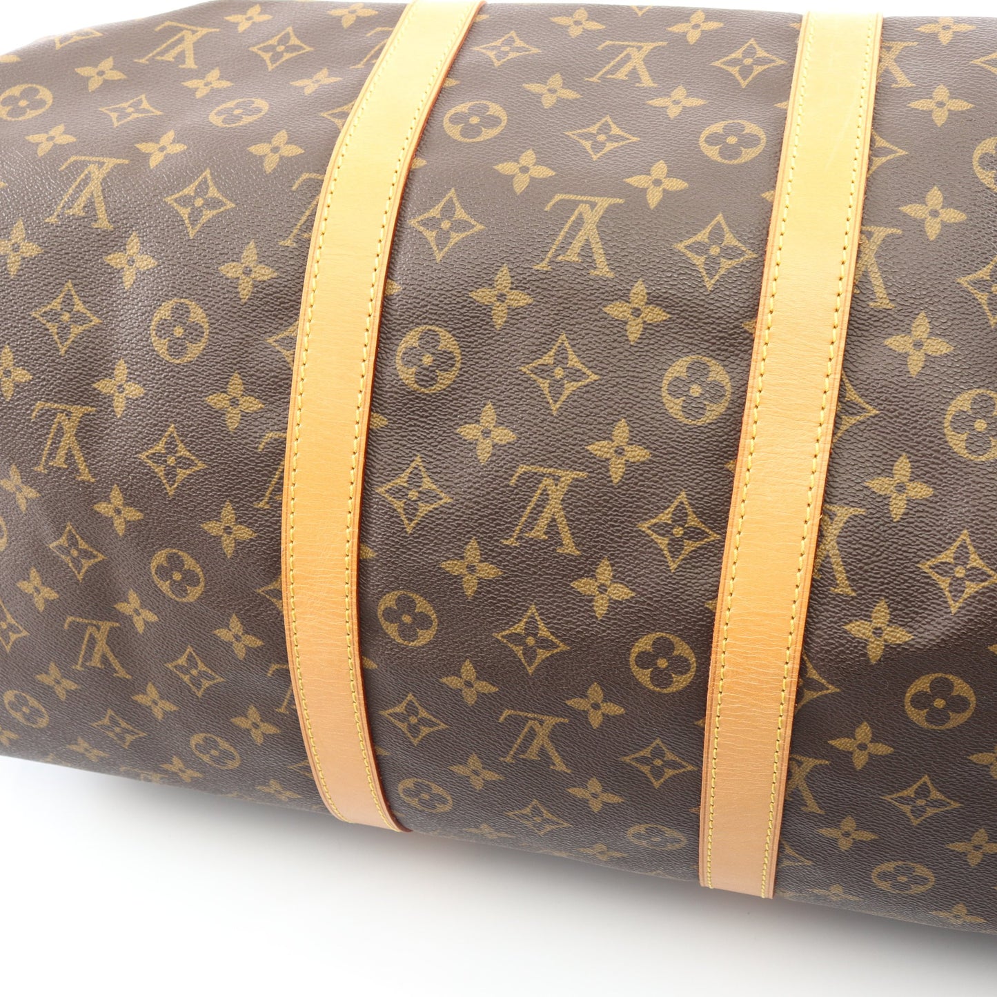 キーポル55 モノグラム ボストンバッグ PVC レザー ブラウン ルイヴィトン バッグ LOUIS VUITTON