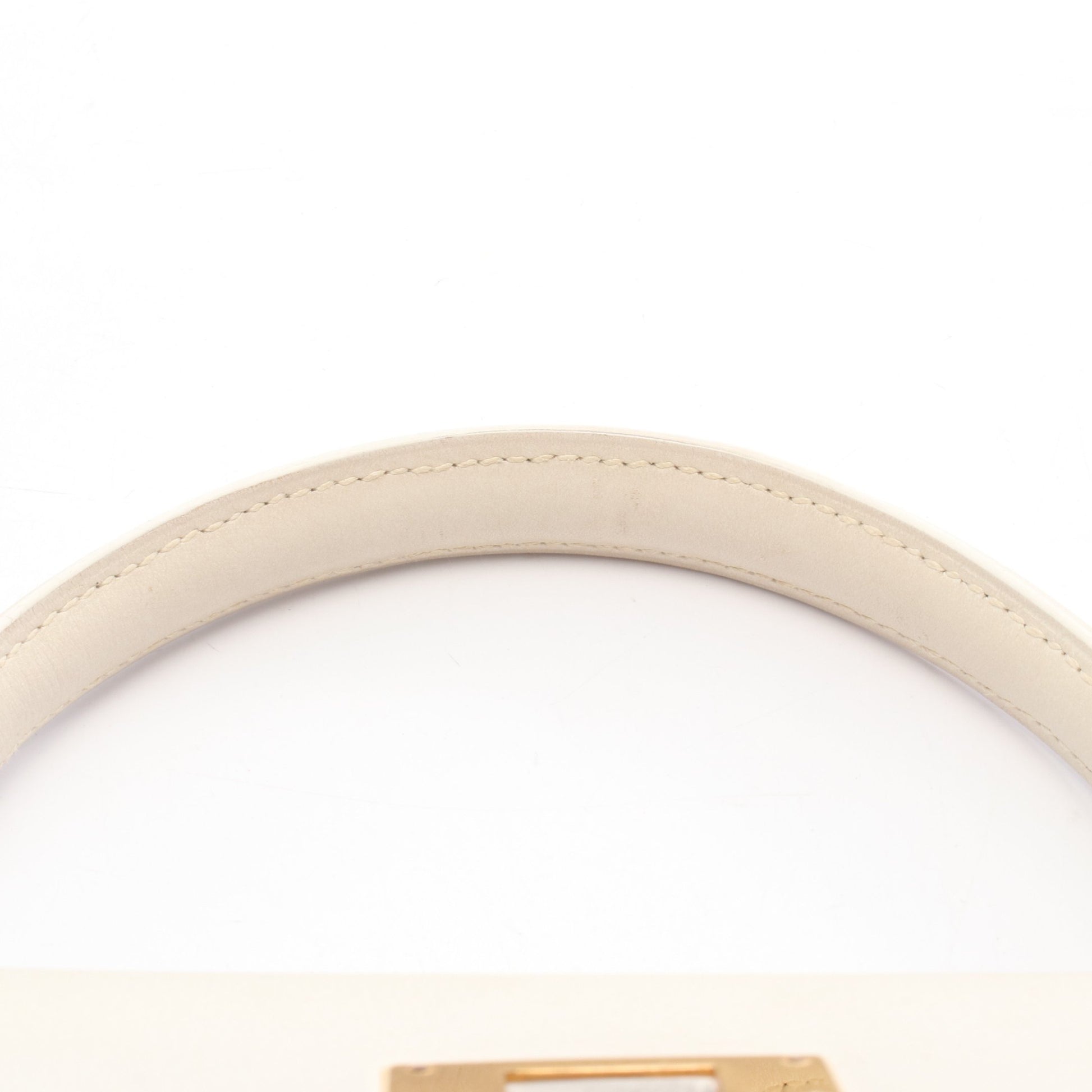 ケリー32 ハンドバッグ エバーカラー ホワイト ゴールド金具 内縫い 2WAY ○Z刻印 エルメス バッグ HERMES