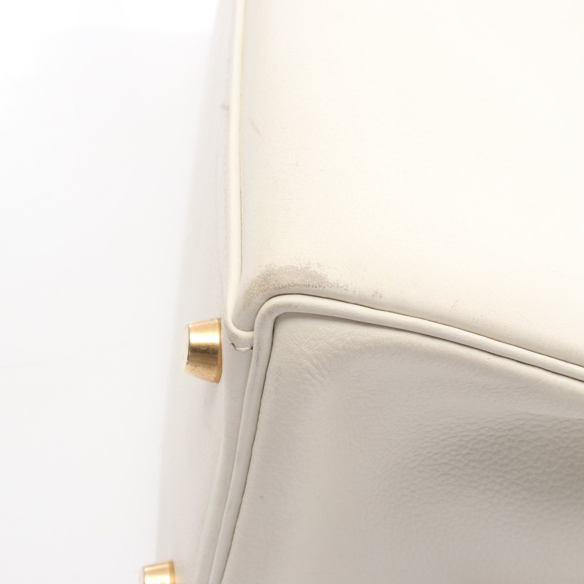 ケリー32 ハンドバッグ エバーカラー ホワイト ゴールド金具 内縫い 2WAY ○Z刻印 エルメス バッグ HERMES