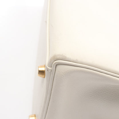 ケリー32 ハンドバッグ エバーカラー ホワイト ゴールド金具 内縫い 2WAY ○Z刻印 エルメス バッグ HERMES