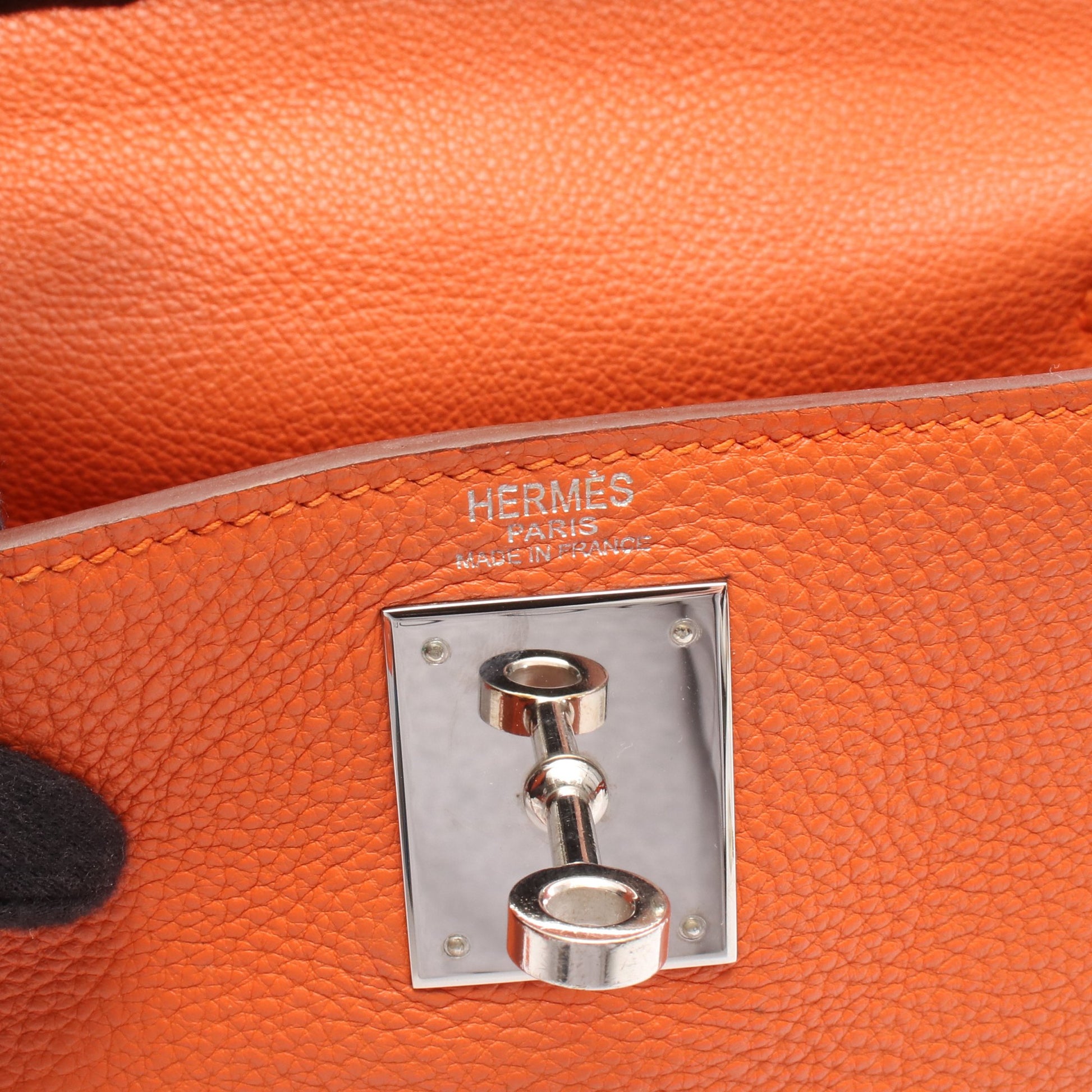ケリー28 ハンドバッグ トゴ オレンジ シルバー金具 内縫い 2WAY □J刻印 エルメス バッグ HERMES