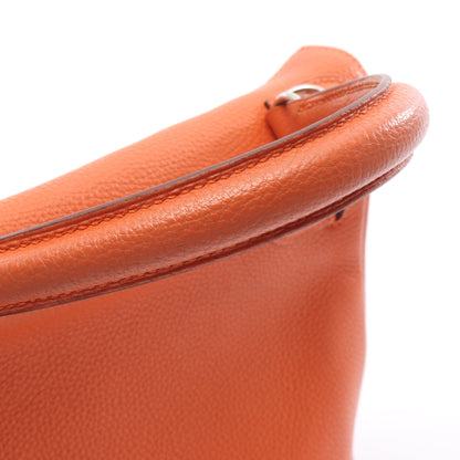ケリー28 ハンドバッグ トゴ オレンジ シルバー金具 内縫い 2WAY □J刻印 エルメス バッグ HERMES