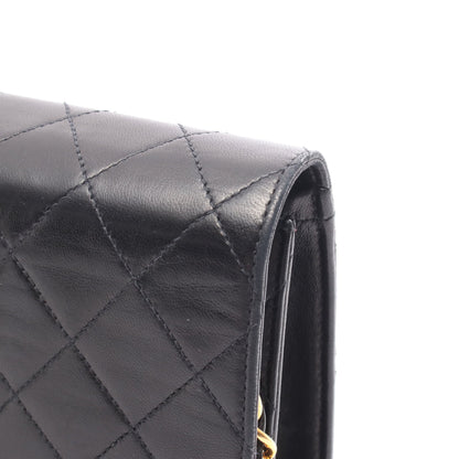 マトラッセ チェーンショルダーバッグ ラムスキン ブラック ゴールド金具 シャネル バッグ CHANEL