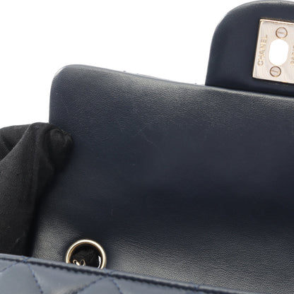 ミニマトラッセ20 チェーンショルダーバッグ ラムスキン ネイビー ゴールド金具 シャネル バッグ CHANEL