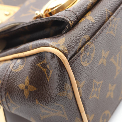 マンハッタンPM モノグラム ハンドバッグ PVC レザー ブラウン ルイヴィトン バッグ LOUIS VUITTON