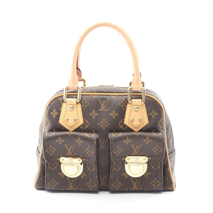 マンハッタンPM モノグラム ハンドバッグ PVC レザー ブラウン ルイヴィトン バッグ LOUIS VUITTON