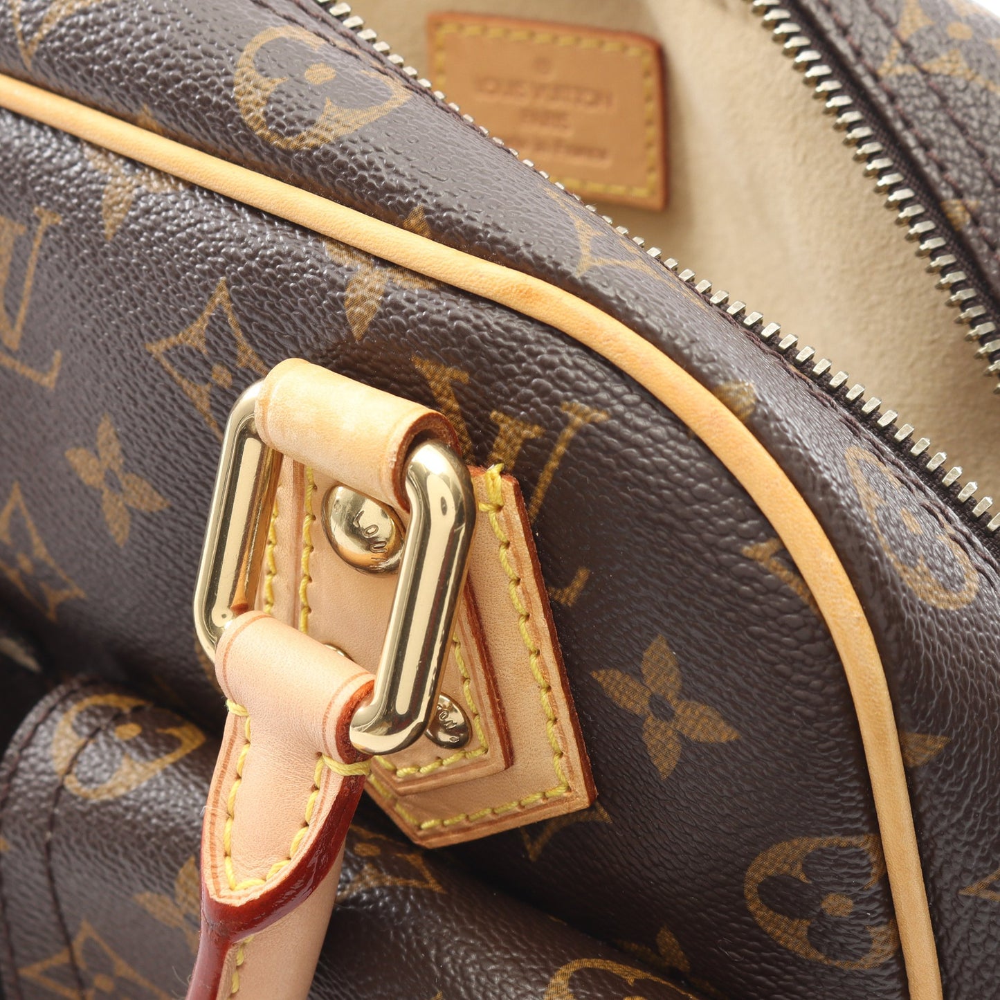 マンハッタンPM モノグラム ハンドバッグ PVC レザー ブラウン ルイヴィトン バッグ LOUIS VUITTON