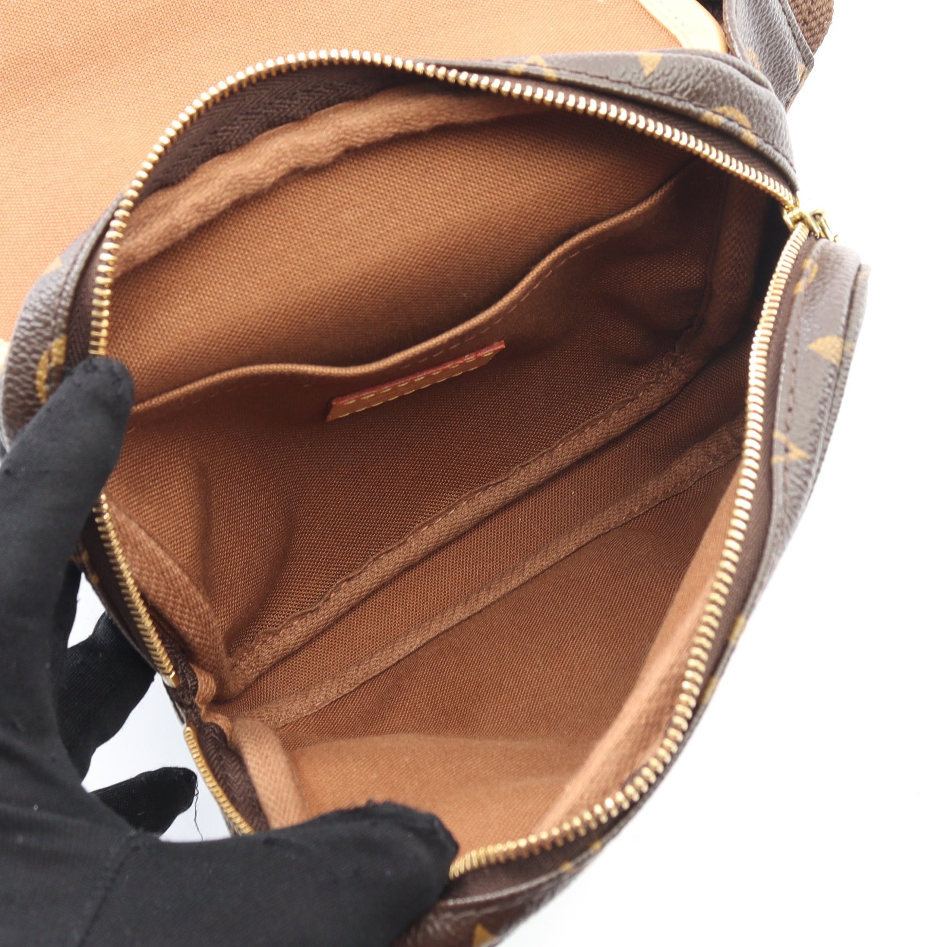 バムバッグ ボスフォール モノグラム ボディバッグ ウエストバッグ PVC レザー ブラウン ルイヴィトン バッグ LOUIS VUITTON