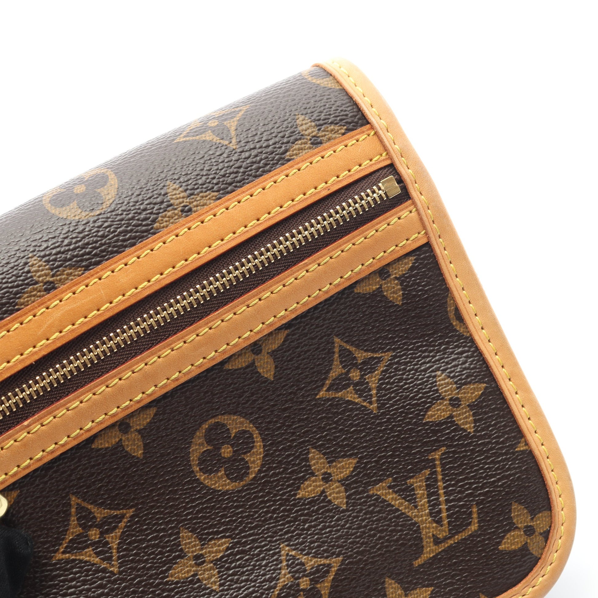 バムバッグ ボスフォール モノグラム ボディバッグ ウエストバッグ PVC レザー ブラウン ルイヴィトン バッグ LOUIS VUITTON