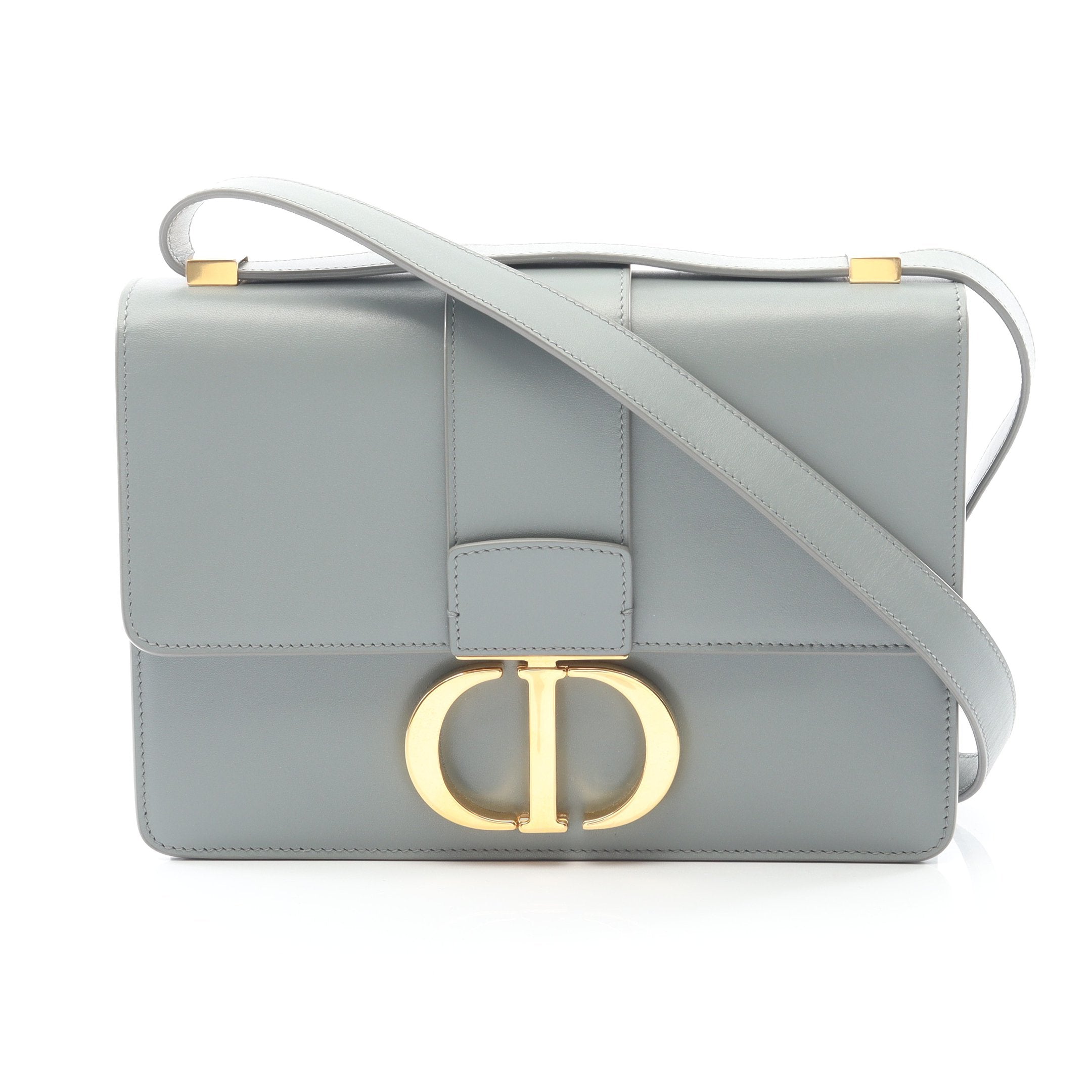 30 MONTAIGNE モンテーニュ ショルダーバッグ レザー グレーグリーン