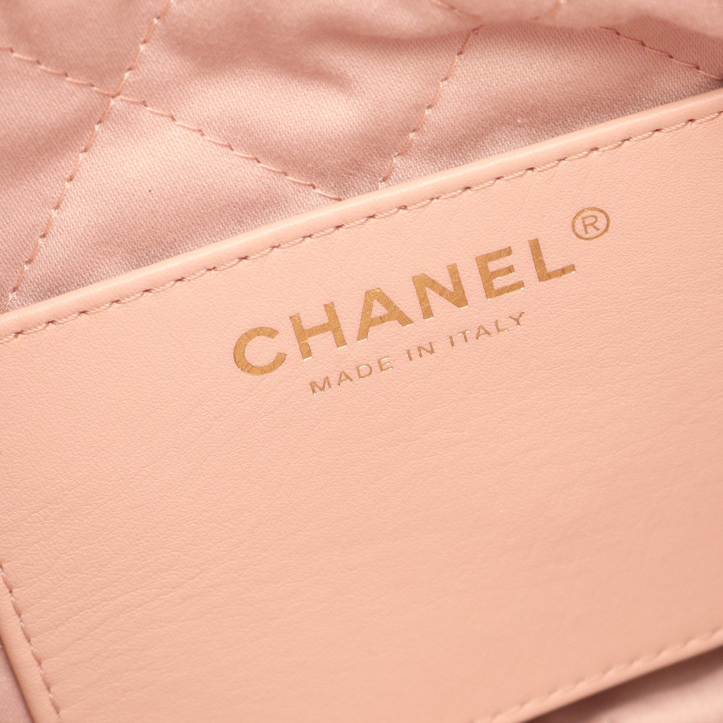 CHANEL 22 ミニ チェーンショルダーバッグ レザー ライトピンク ゴールド金具 2WAY シャネル バッグ CHANEL