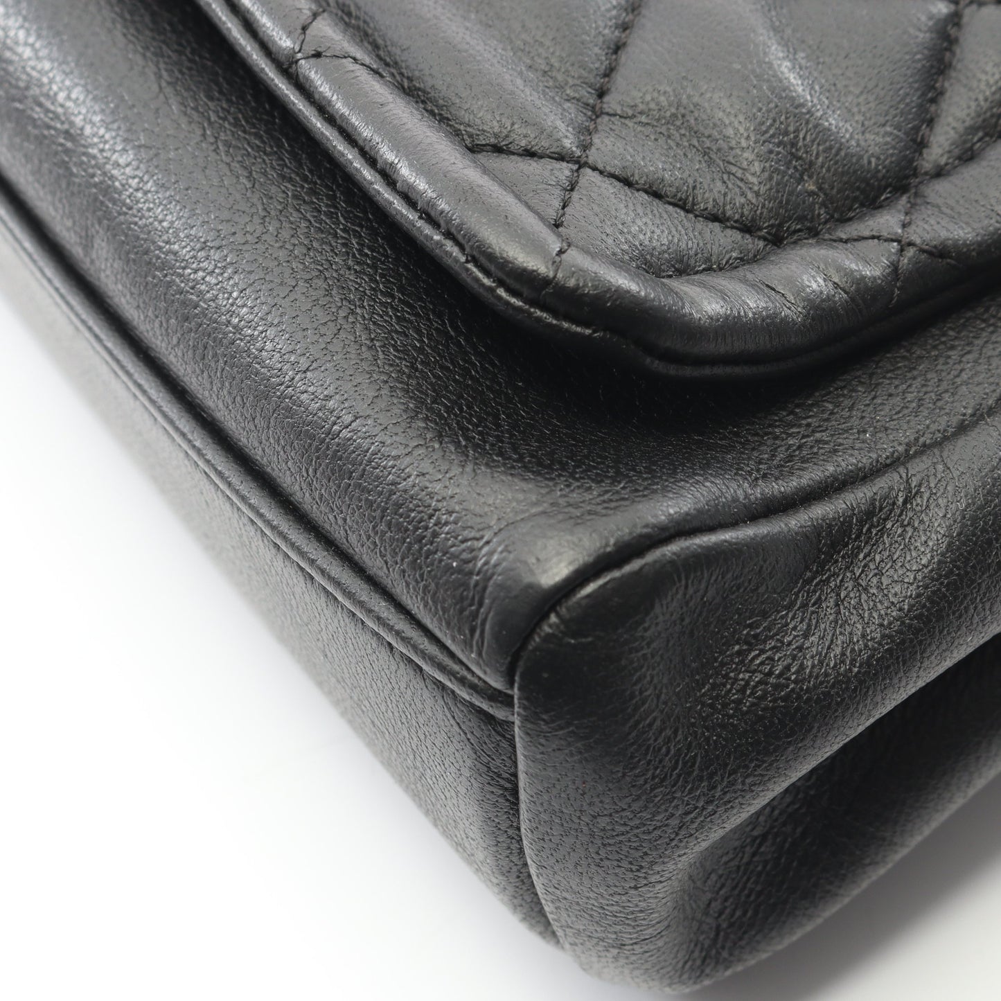 マトラッセ チェーンショルダーバッグ ラムスキン ブラック ゴールド金具 2WAY シャネル バッグ CHANEL