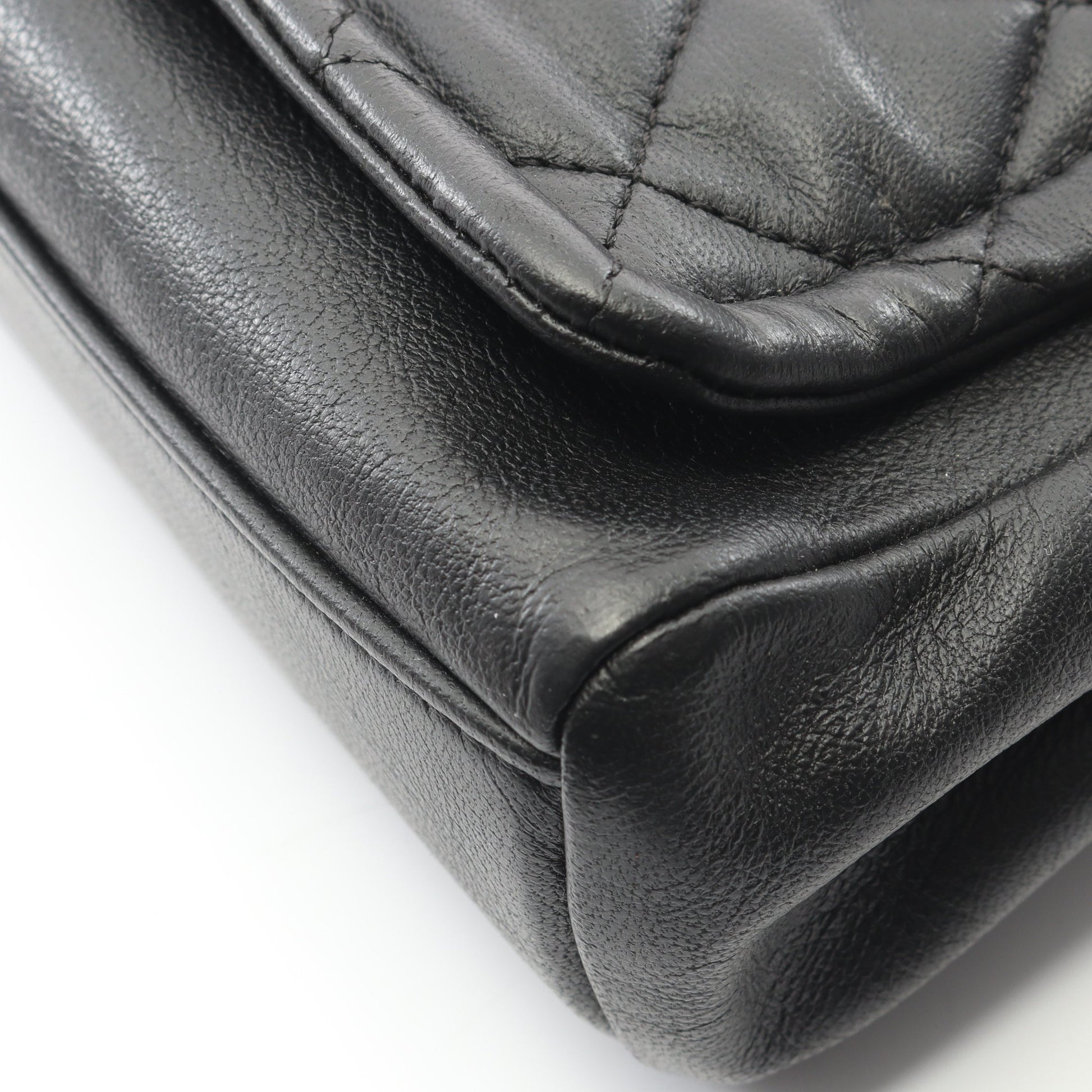 マトラッセ チェーンショルダーバッグ ラムスキン ブラック ゴールド金具 2WAY シャネル バッグ CHANEL