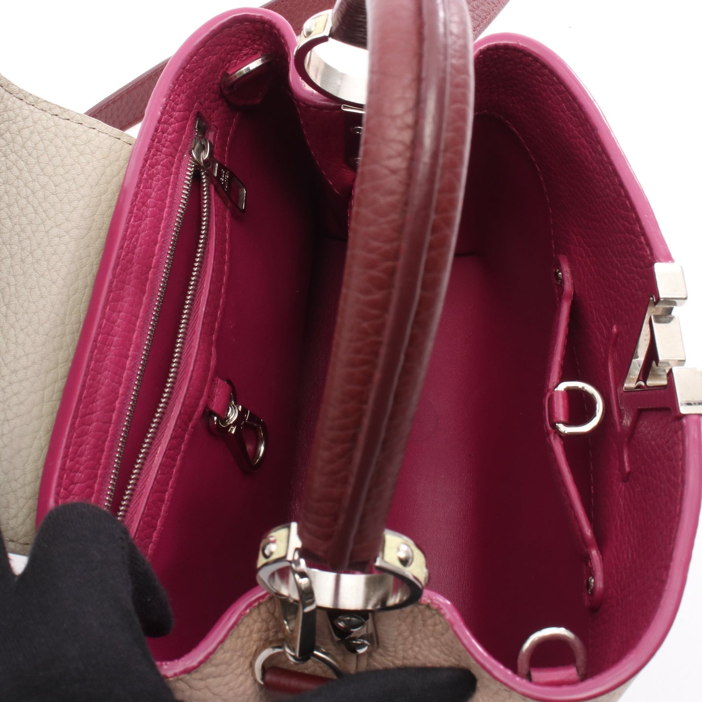 カプシーヌBB ハンドバッグ レザー ライトピンク グレーベージュ ボルドー 2WAY ルイヴィトン バッグ LOUIS VUITTON