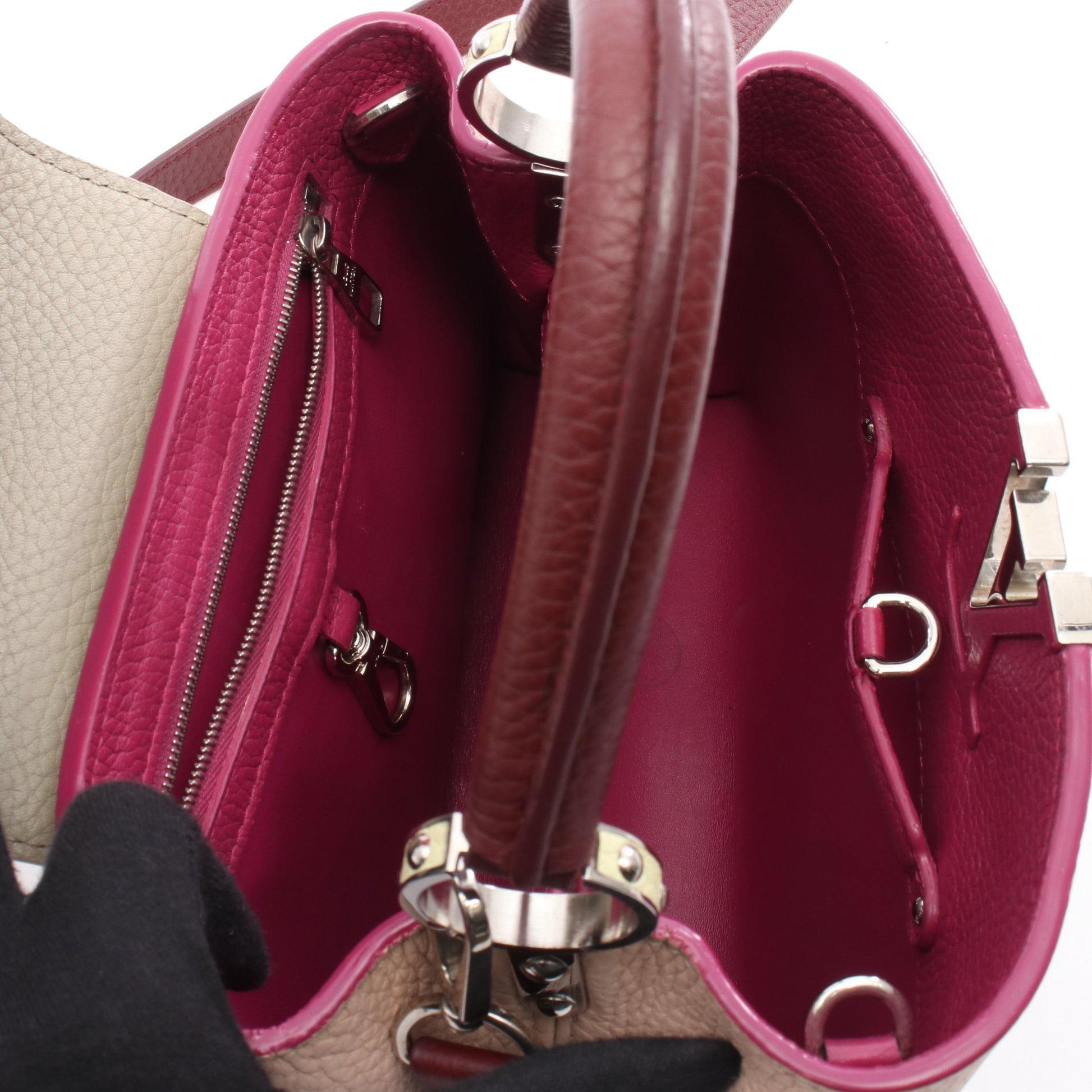 カプシーヌBB ハンドバッグ レザー ライトピンク グレーベージュ ボルドー 2WAY ルイヴィトン バッグ LOUIS VUITTON