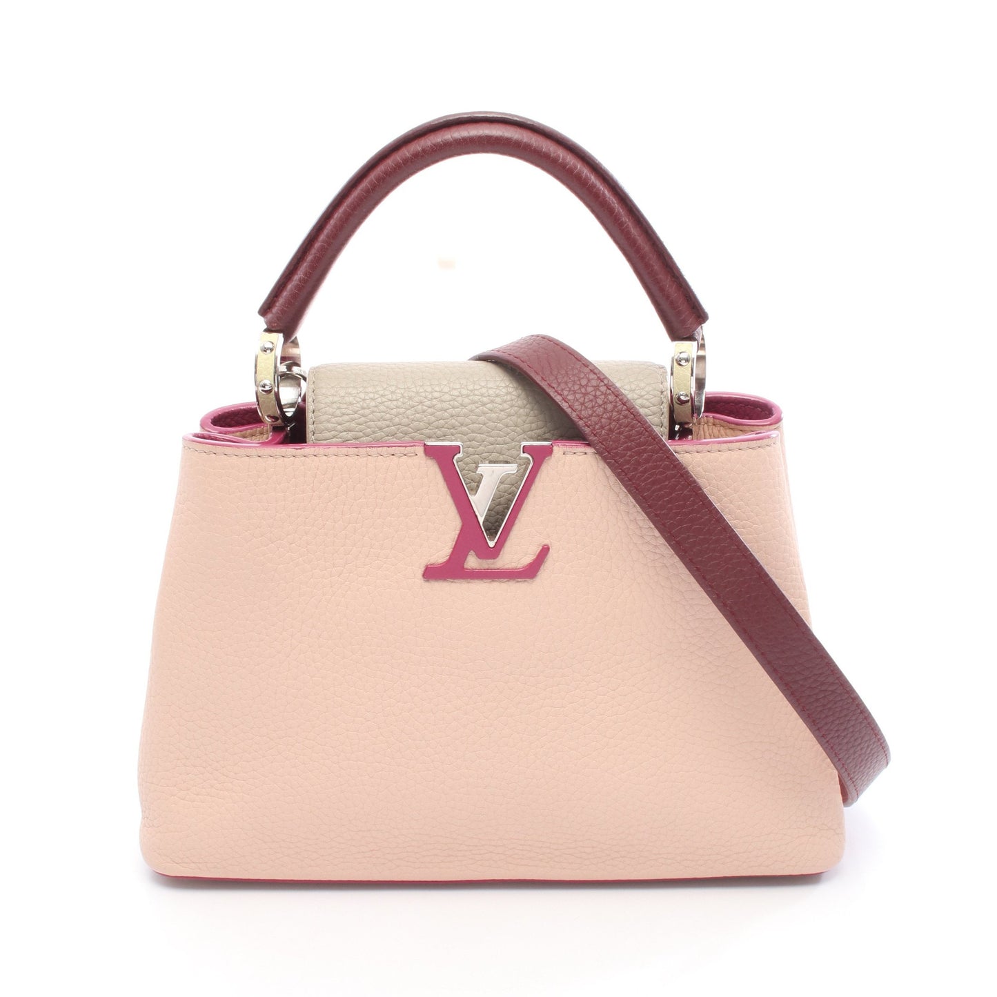 カプシーヌBB ハンドバッグ レザー ライトピンク グレーベージュ ボルドー 2WAY ルイヴィトン バッグ LOUIS VUITTON