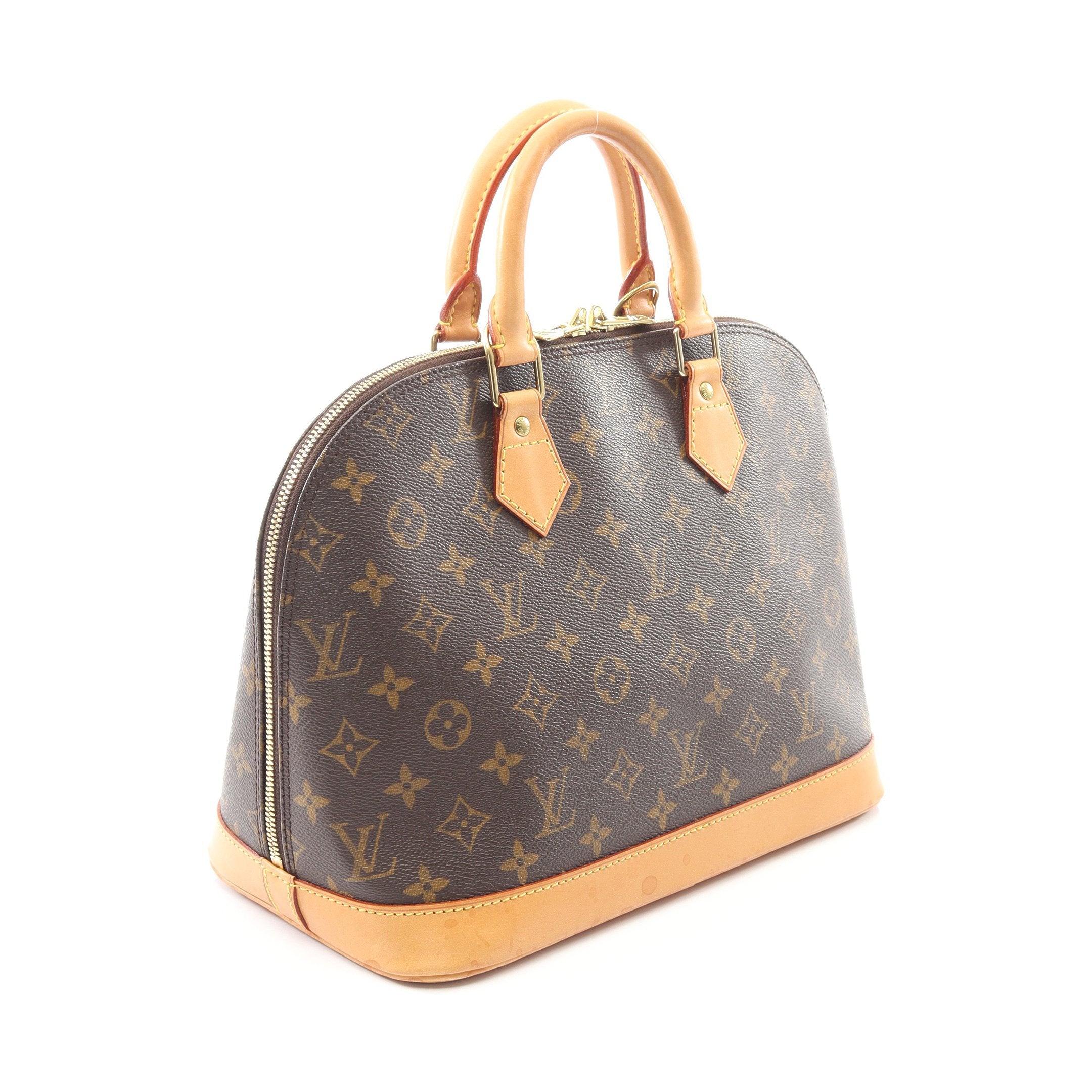 アルマPM モノグラム ハンドバッグ PVC レザー ブラウン ルイヴィトン