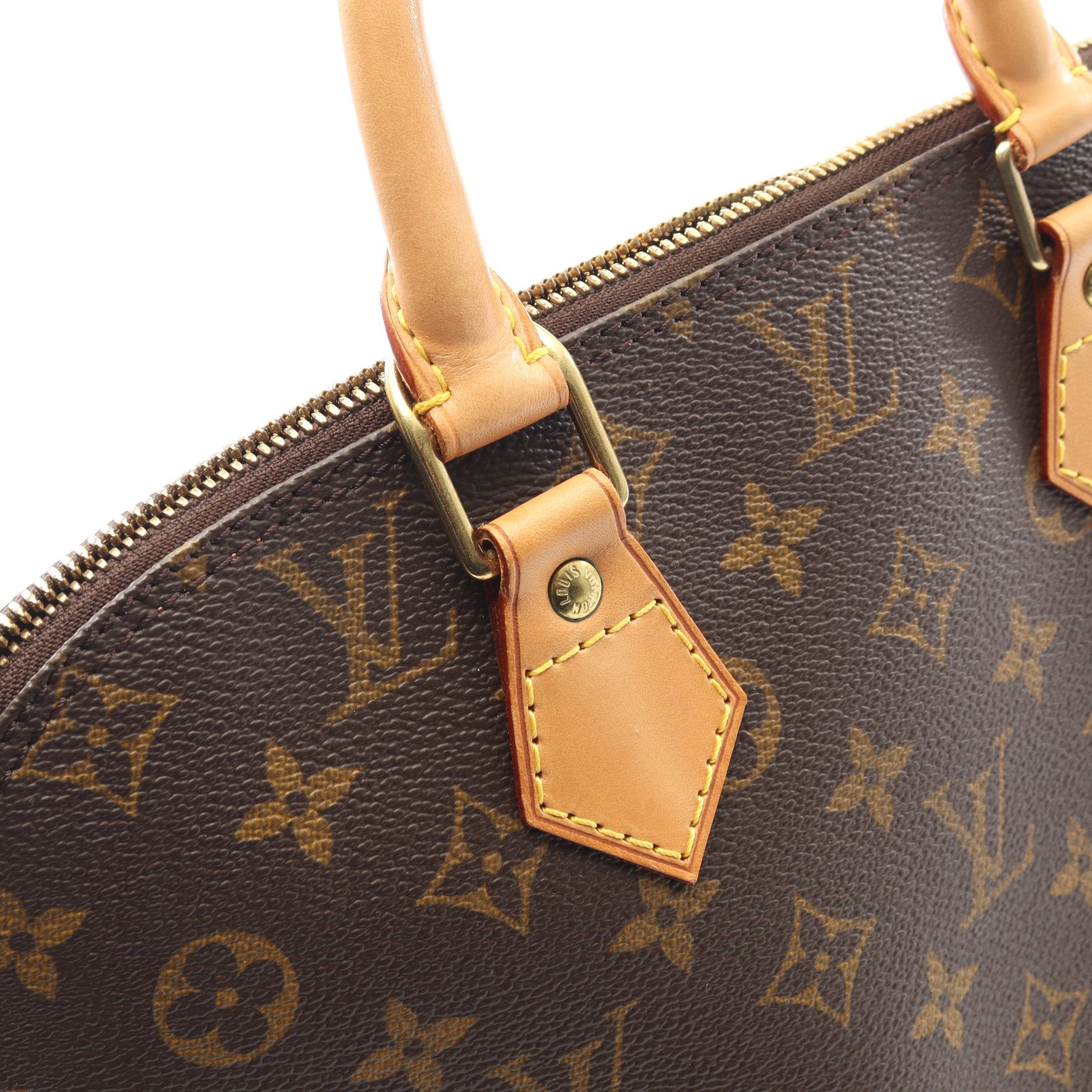 アルマPM モノグラム ハンドバッグ PVC レザー ブラウン ルイヴィトン