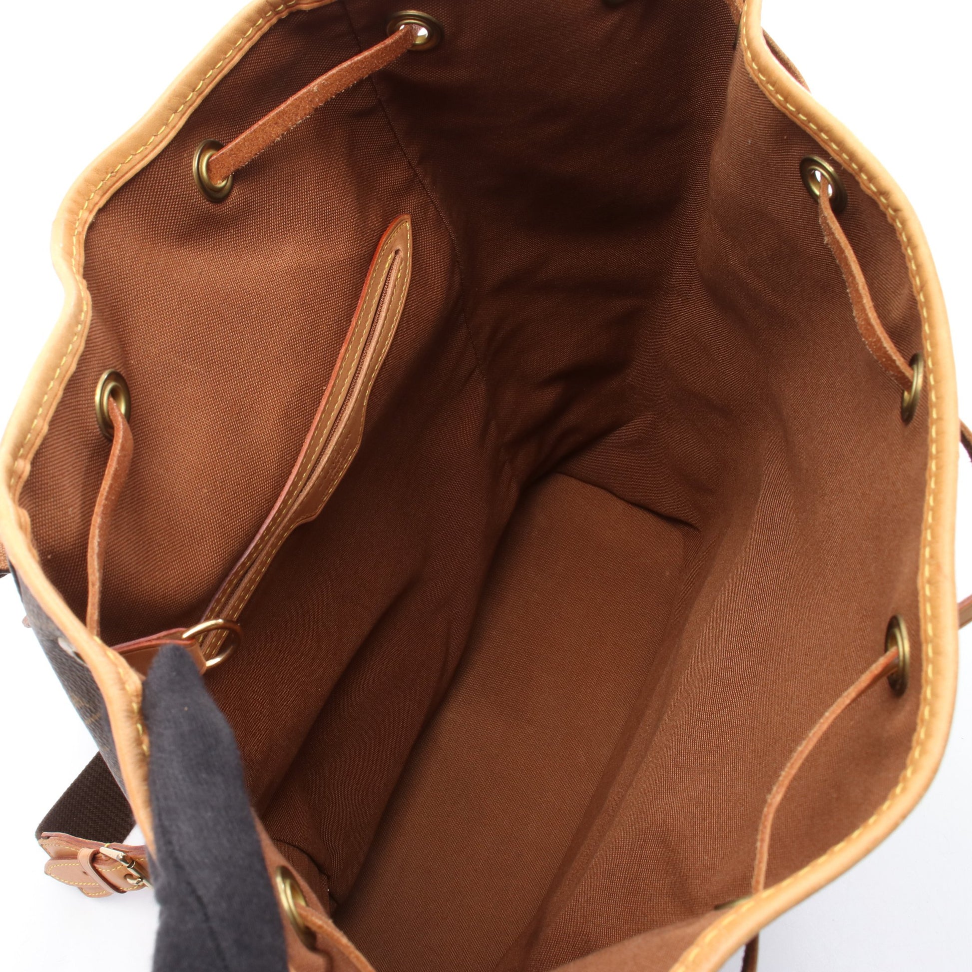 モンスリGM モノグラム バックパック リュックサック PVC レザー ブラウン ルイヴィトン バッグ LOUIS VUITTON
