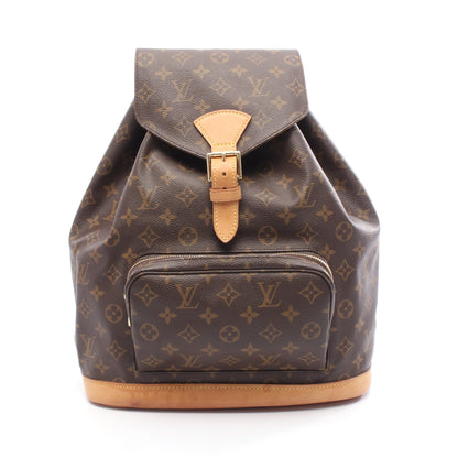 モンスリGM モノグラム バックパック リュックサック PVC レザー ブラウン ルイヴィトン バッグ LOUIS VUITTON