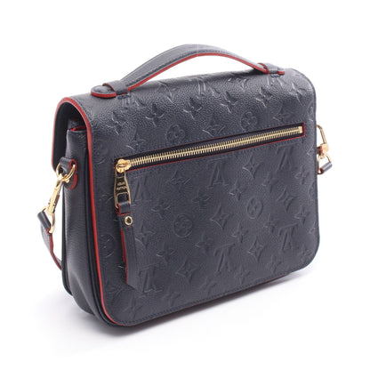 ポシェット メティス モノグラムアンプラント マリーヌルージュ ハンドバッグ レザー ネイビー 2WAY ルイヴィトン バッグ LOUIS VUITTON