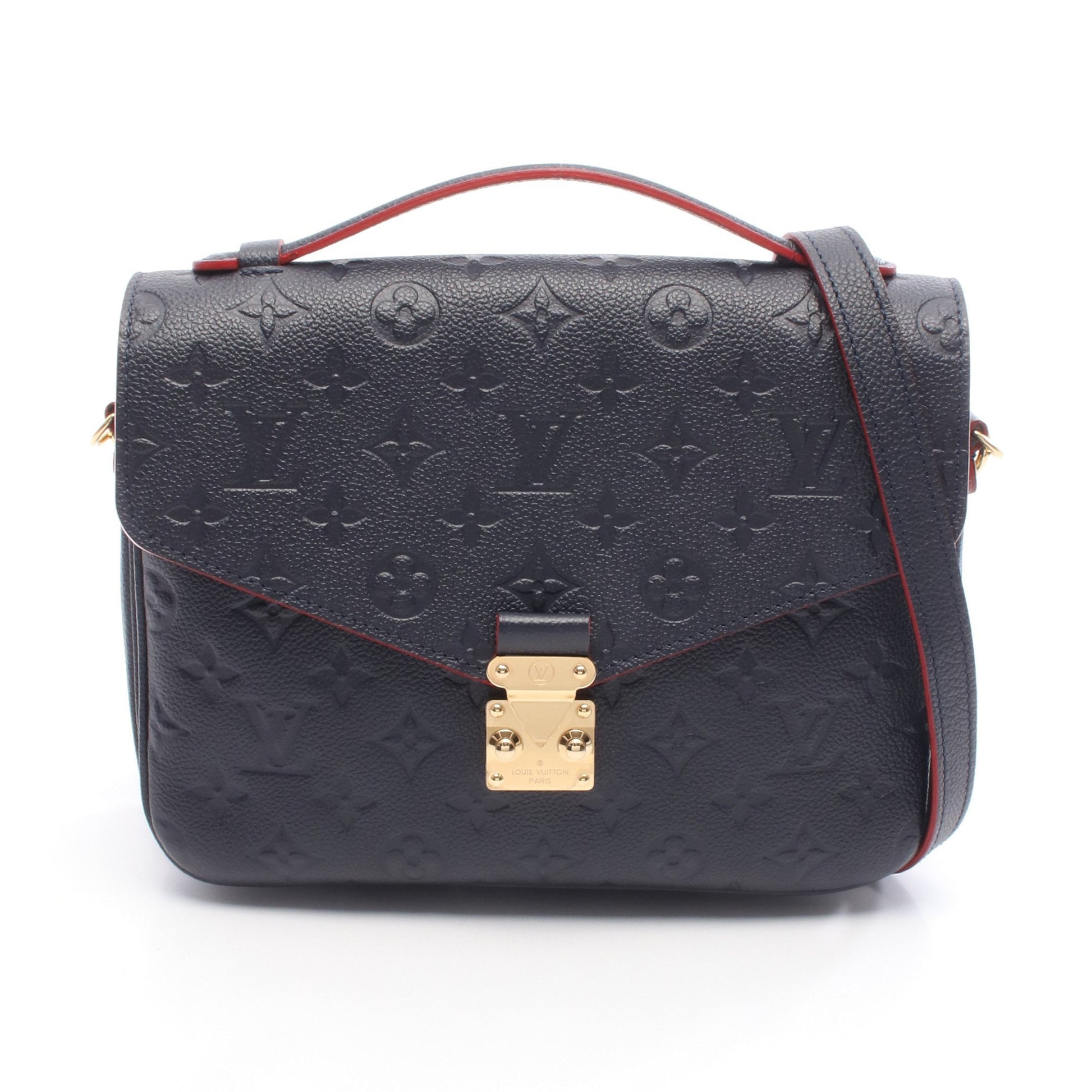 ポシェット メティス モノグラムアンプラント マリーヌルージュ ハンドバッグ レザー ネイビー 2WAY ルイヴィトン バッグ LOUIS VUITTON