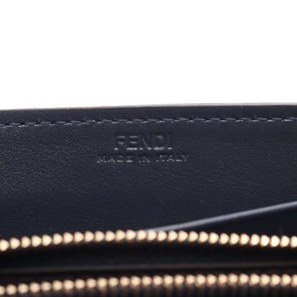 バゲットウォレットオンチェーン FFジャカード チェーンウォレット デニム レザー ダークネイビー フェンディ バッグ FENDI