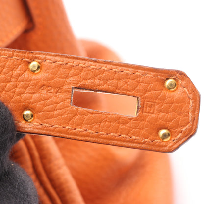 ショルダーバーキン ポティロン ショルダーバッグ トリヨンクレマンス オレンジ ゴールド金具 □H刻印 エルメス バッグ HERMES