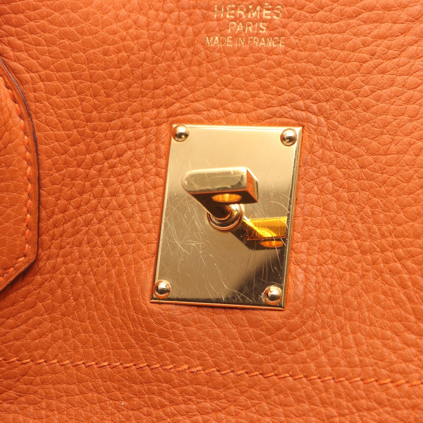 ショルダーバーキン ポティロン ショルダーバッグ トリヨンクレマンス オレンジ ゴールド金具 □H刻印 エルメス バッグ HERMES