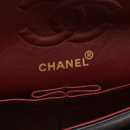 マトラッセ Wフラップ Wチェーンショルダーバッグ ラムスキン ブラック ゴールド金具 シャネル バッグ CHANEL