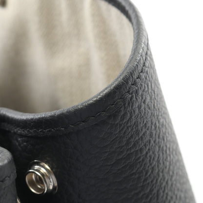 ガーデンパーティPM ハンドバッグ トートバッグ ヴァッシュカントリー ブラック シルバー金具 X刻印 エルメス バッグ HERMES