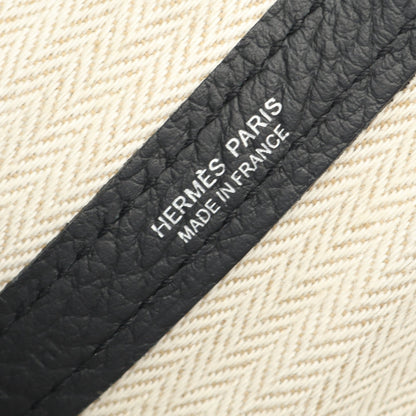 ガーデンパーティPM ハンドバッグ トートバッグ ヴァッシュカントリー ブラック シルバー金具 X刻印 エルメス バッグ HERMES
